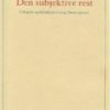 Den Subjektive Rest - Jacob Lund Pedersen - Bog