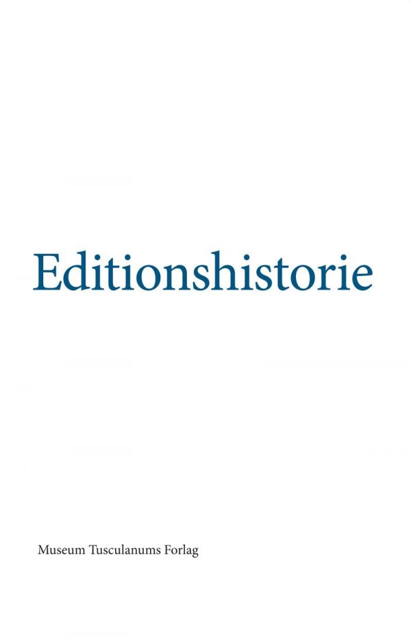 Editionshistorie - Bog