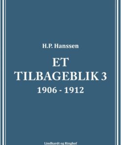 Et Tilbageblik 3 - H.p. Hanssen - Bog