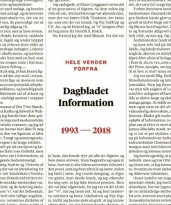Information - De Sidste 25 år - Flere Forfattere - Bog