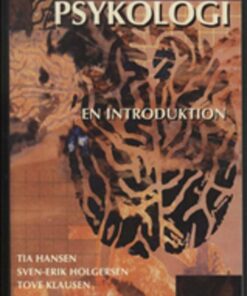 Kognitionspsykologi - Sven-erik Holgersen - Bog