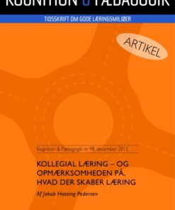 Kollegial læring - og opmærksomheden på, hvad der skaber læring (E-bog)
