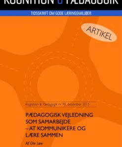 Pædagogisk vejledning som samarbejde (E-bog)