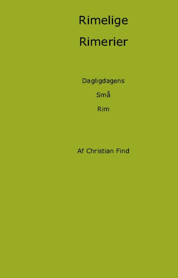 Rimelige Rimerier - Christian Find - Bog