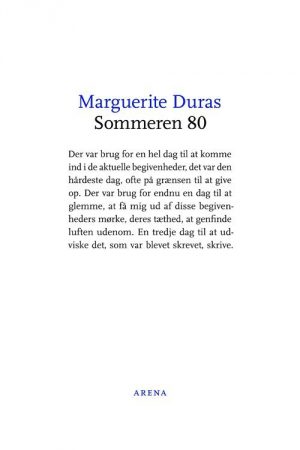 Sommeren 80 - Marguerite Duras - Bog