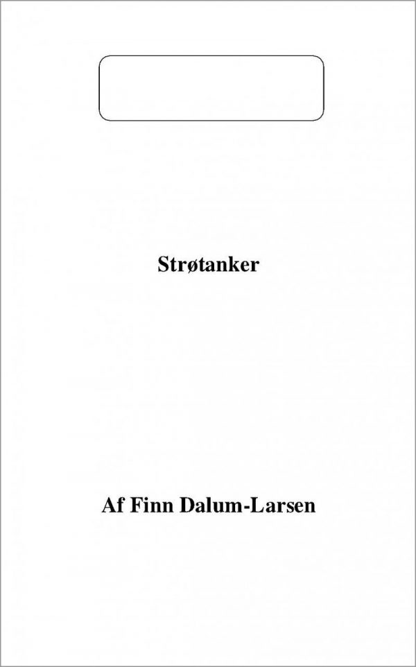 Strøtanker - Finn Dalum-larsen - Bog