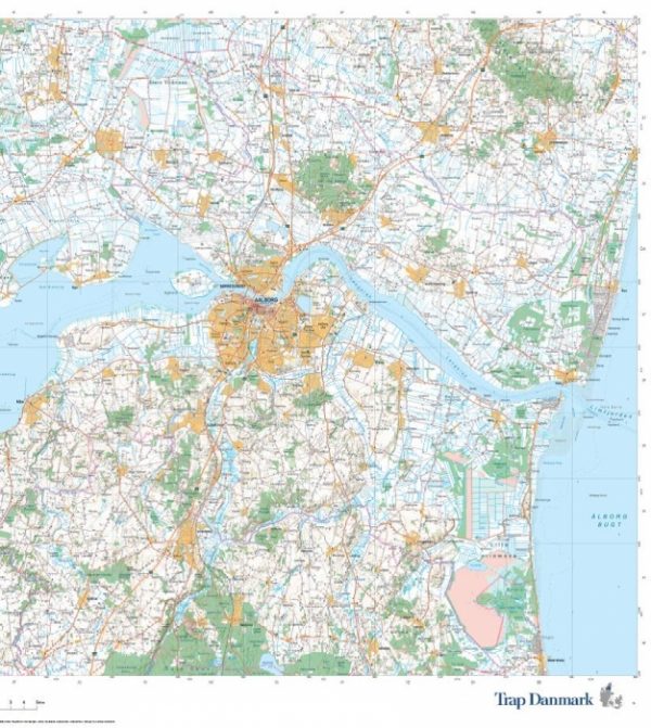 Trap Danmark: Falset kort over Aalborg Kommune i plastlomme (Bog)