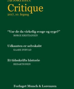 årsskriftet Critique X - Bog
