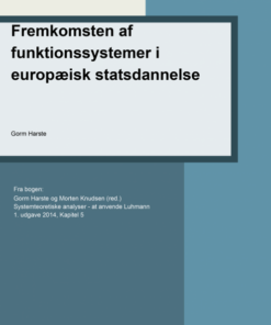 Fremkomsten af funktionssystemer i europæisk statsdannelse (E-bog)